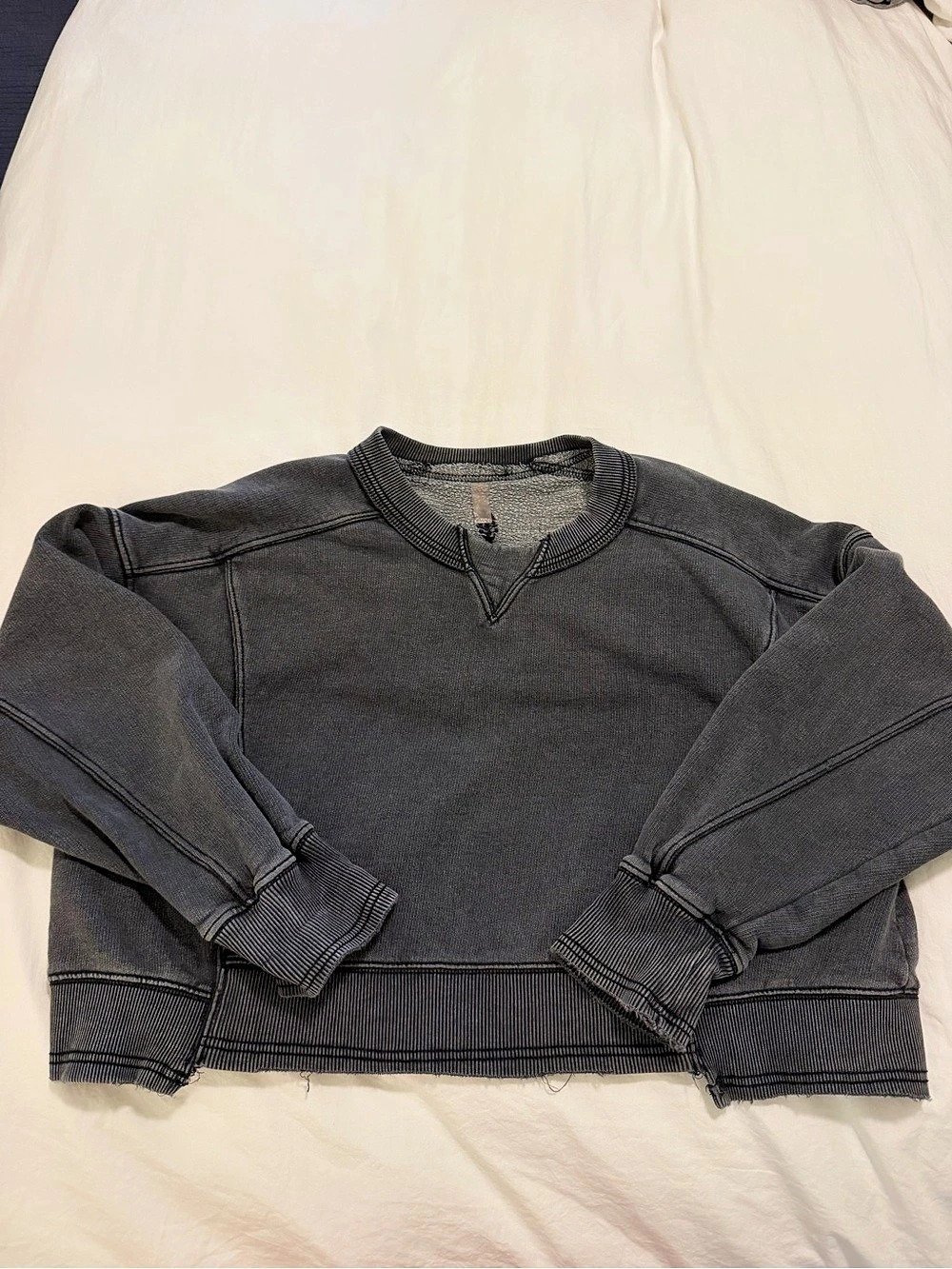Free People Rework It & Reverse It Sweatshirt Black